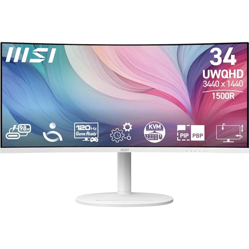 Detalle de MSI Modern MD342CQPW 34-inch UWQHD curved monitor