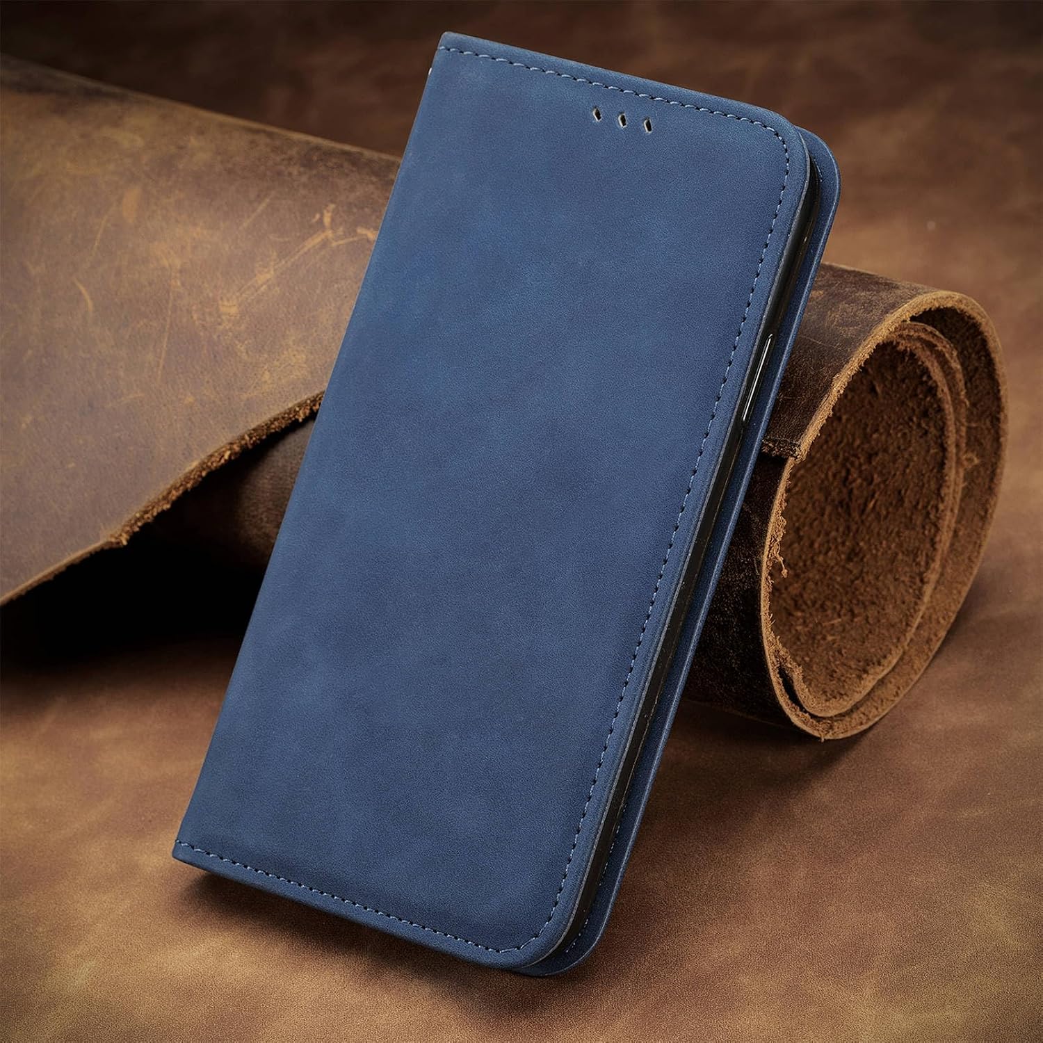 Thumbnail 6 de Cracedily Handyhülle für Xiaomi Redmi A3 / A3X – Klapp-Flip Case mit Kartenfach, Magnetverschluss und Standfunktion (Blaugrün)