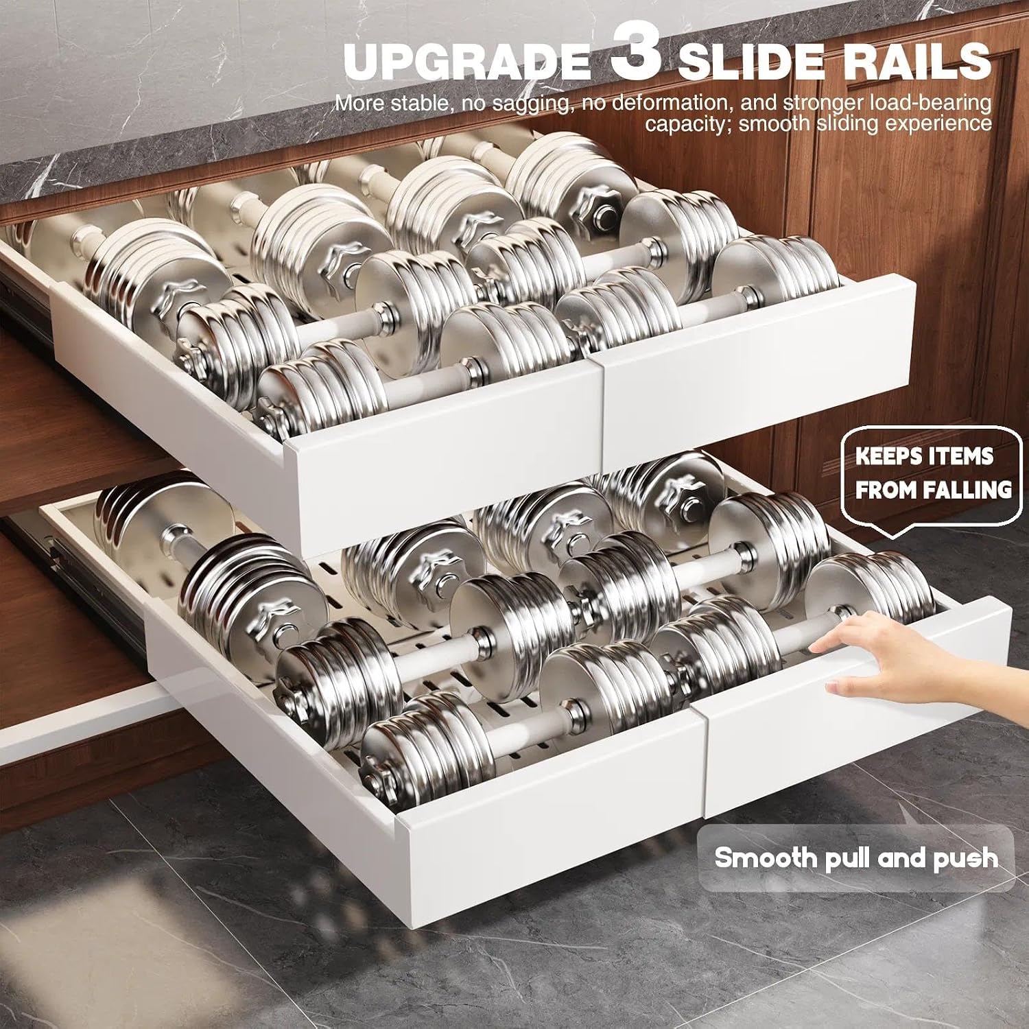 Detalle 1 de Seinloes 2 Pack Pull Out Cabinet Organizer