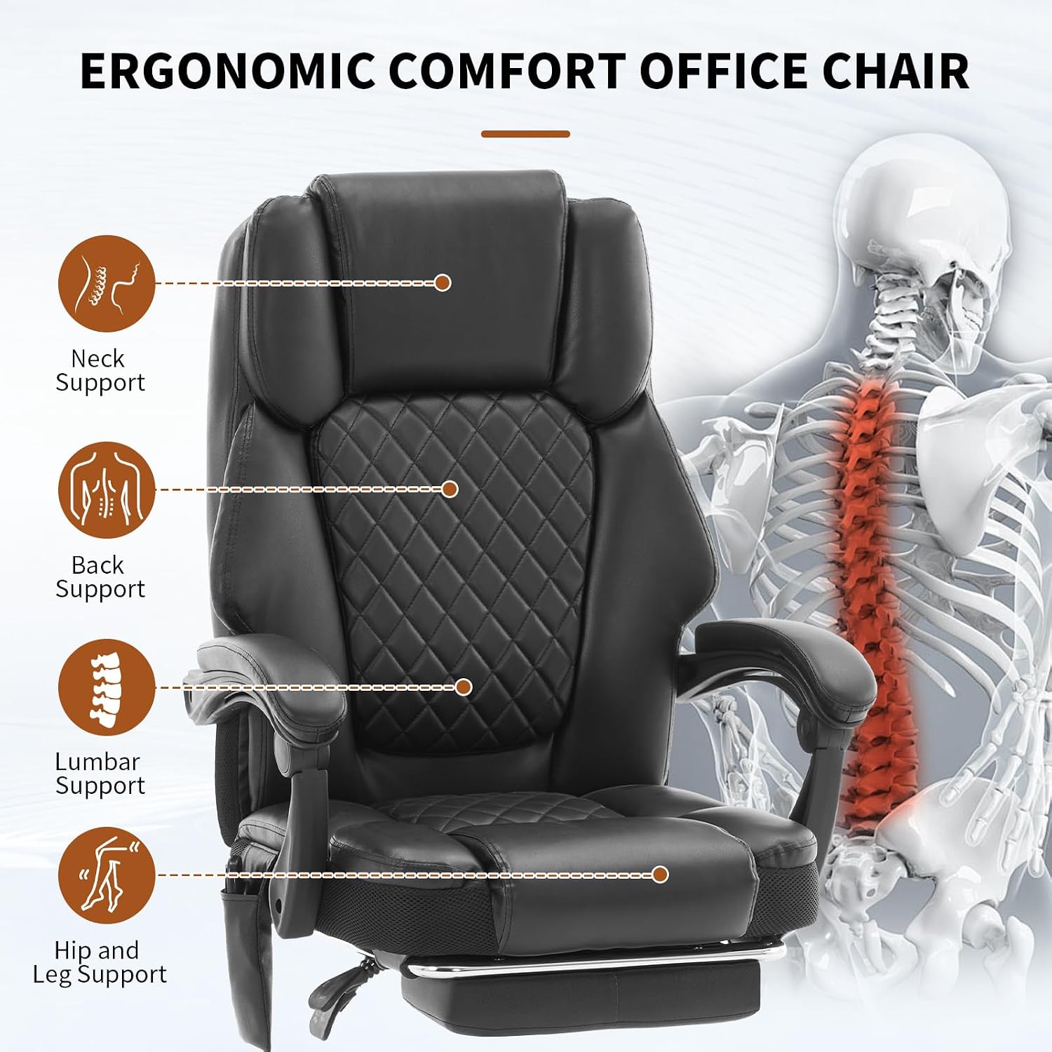 Detalle 1 de Zuacs Massage Office Chair, 400 lb Capacity