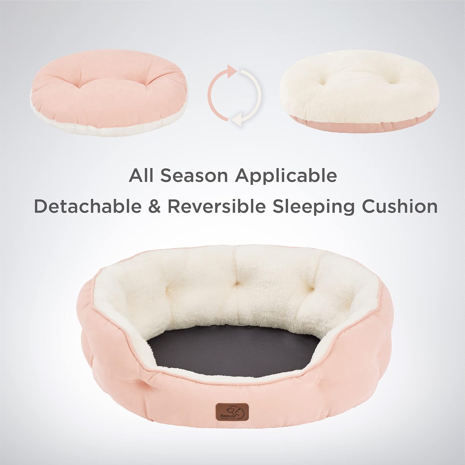 Thumbnail 6 de Bedsure Dog Bed 63x53x20cm washable round dog bed