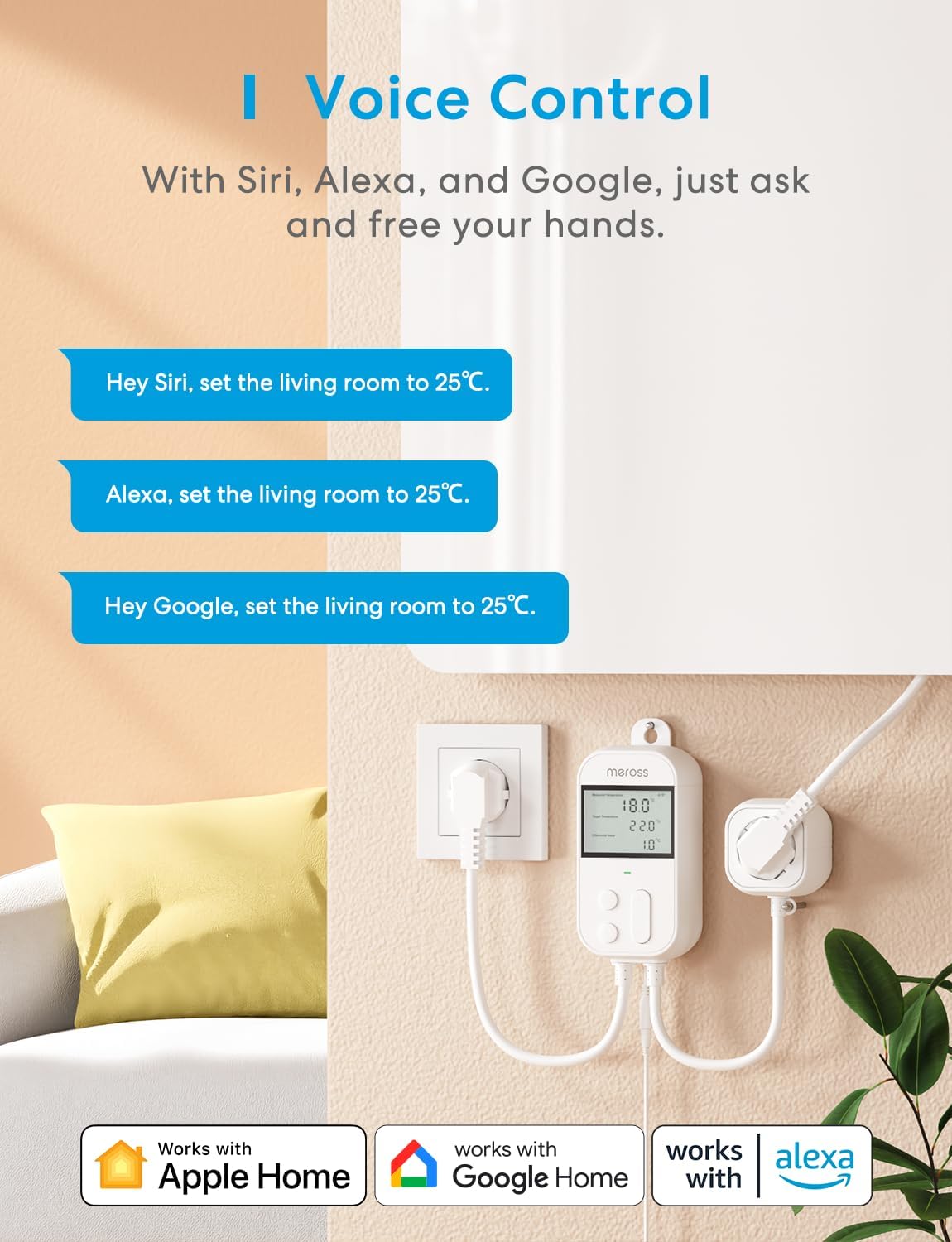 Thumbnail 4 de Meross Smart Thermostat Temperaturregler 16 A 🔌