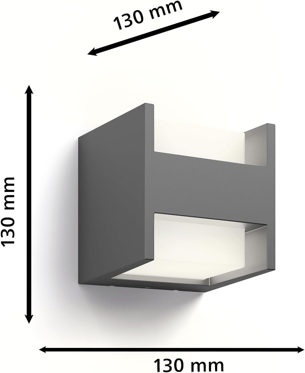 Thumbnail 2 de Philips Arbour lampada LED da parete per esterni antracite, luce bidirezionale up&down UltraEfficient