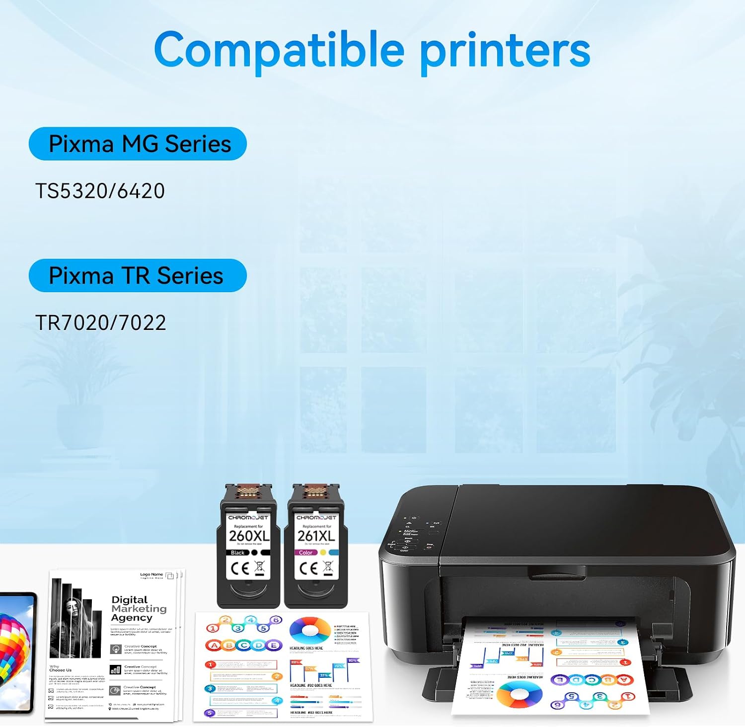 Thumbnail 1 de 260/261 Replacement Ink Cartridges 2-Pack