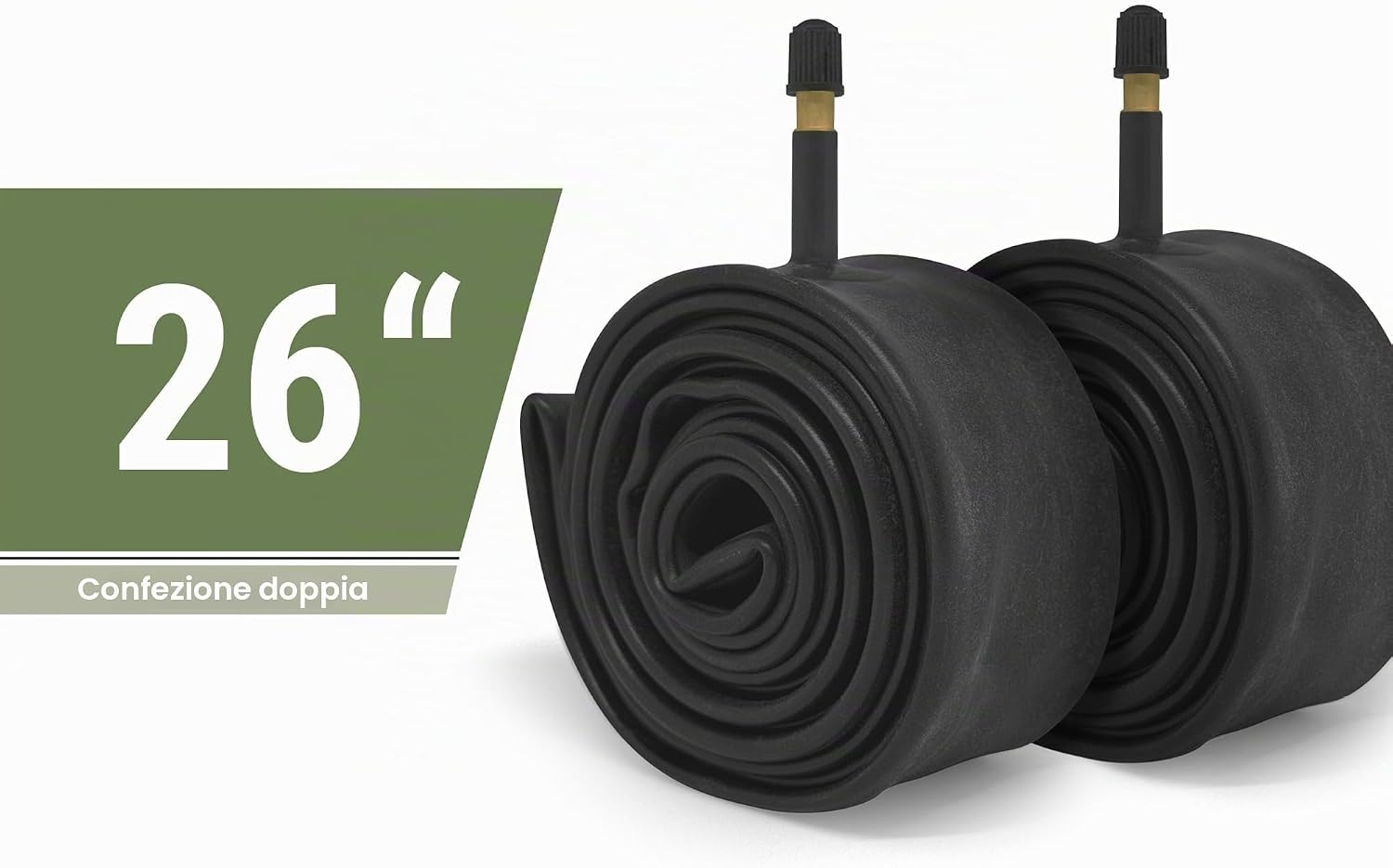Detalle 2 de Prophete Tubo bici 26/27,5" (2 pezzi) con valvola Schrader, ETRTO 47-559–57-559 / 47-584–57-584