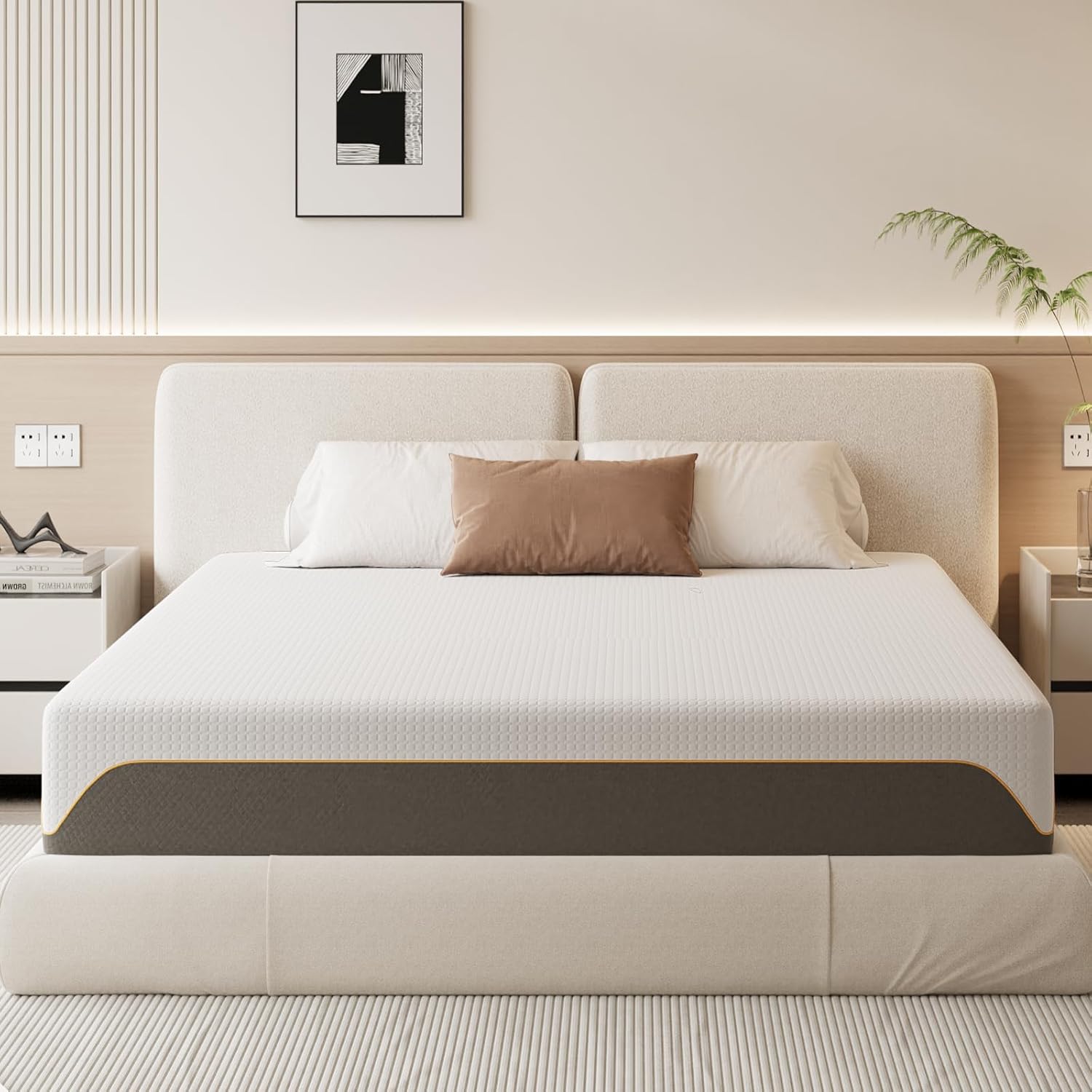 Thumbnail 1 de Doubleslee Memory Foam Mattress 4ft6