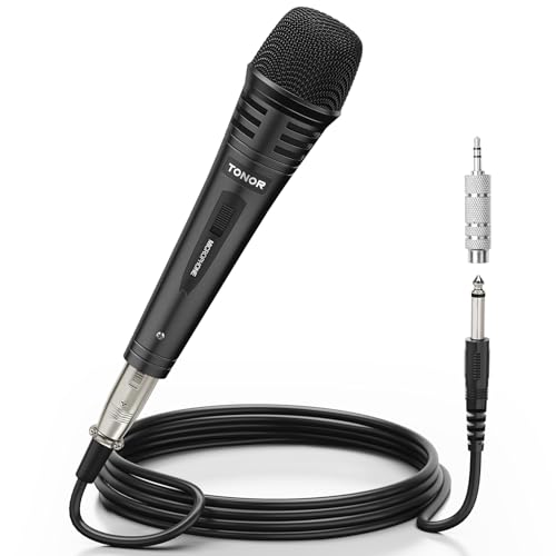 Detalle de TONOR Micrófono Karaoke dinámico con cable XLR de 5 m para cantar y hablar