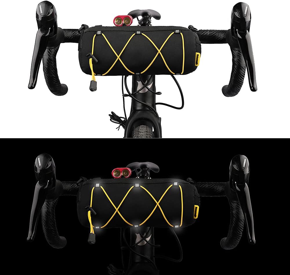 Detalle de Rhinowalk Front Handlebar Bag for Mountain/Road Bikes – 2.4L Grey