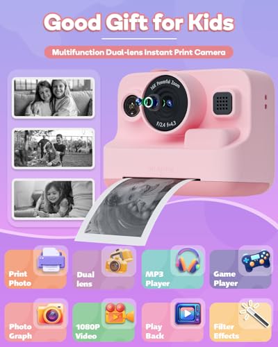 Thumbnail 1 de Dylanto Kids Camera Instant Print: 1080P Fun, Portable Photo Printer Camera for 3–12 Year Olds