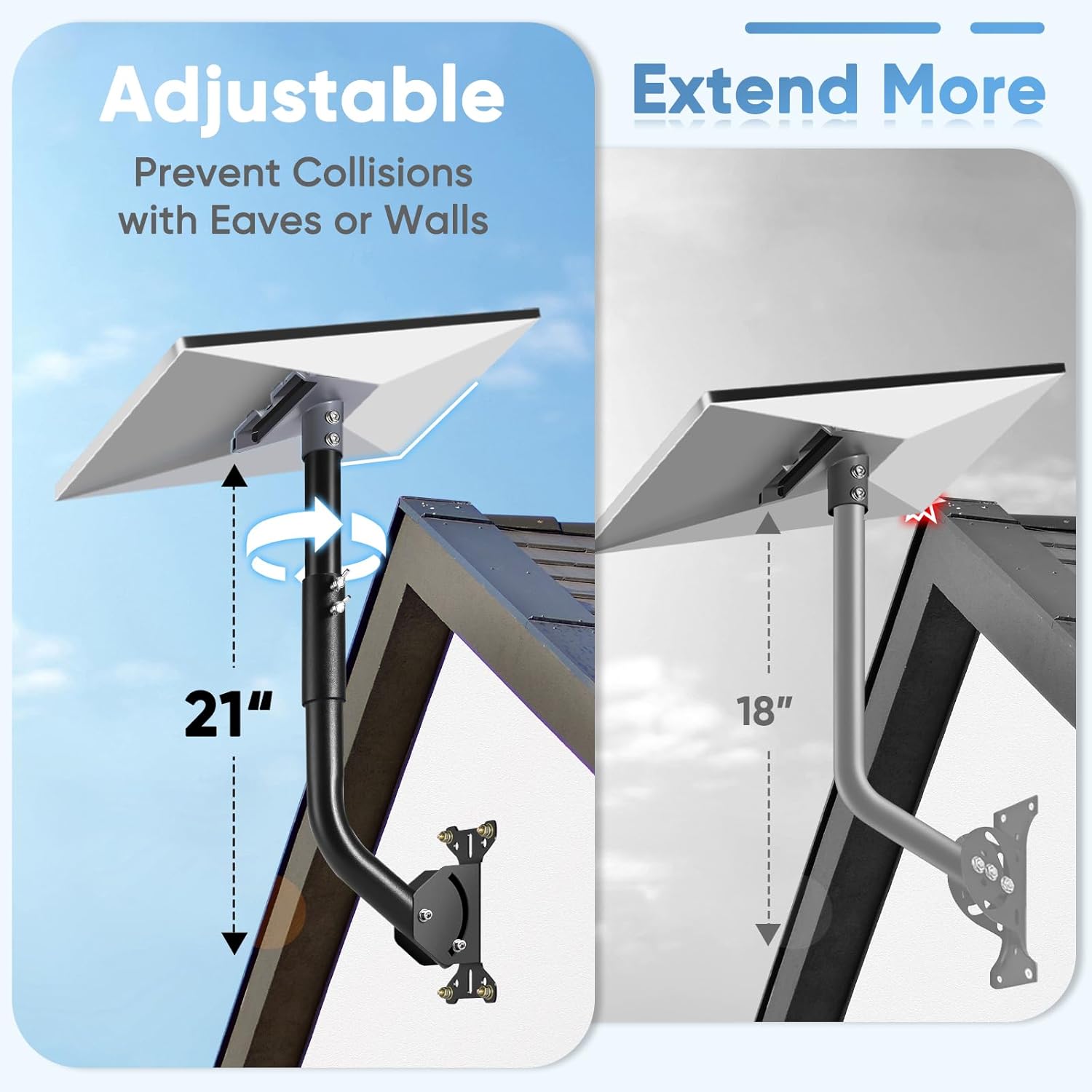 Thumbnail 1 de Gen 3 Starlink Mount: Adjustable Mounting Kit for Starlink Gen 3 and 4/4X