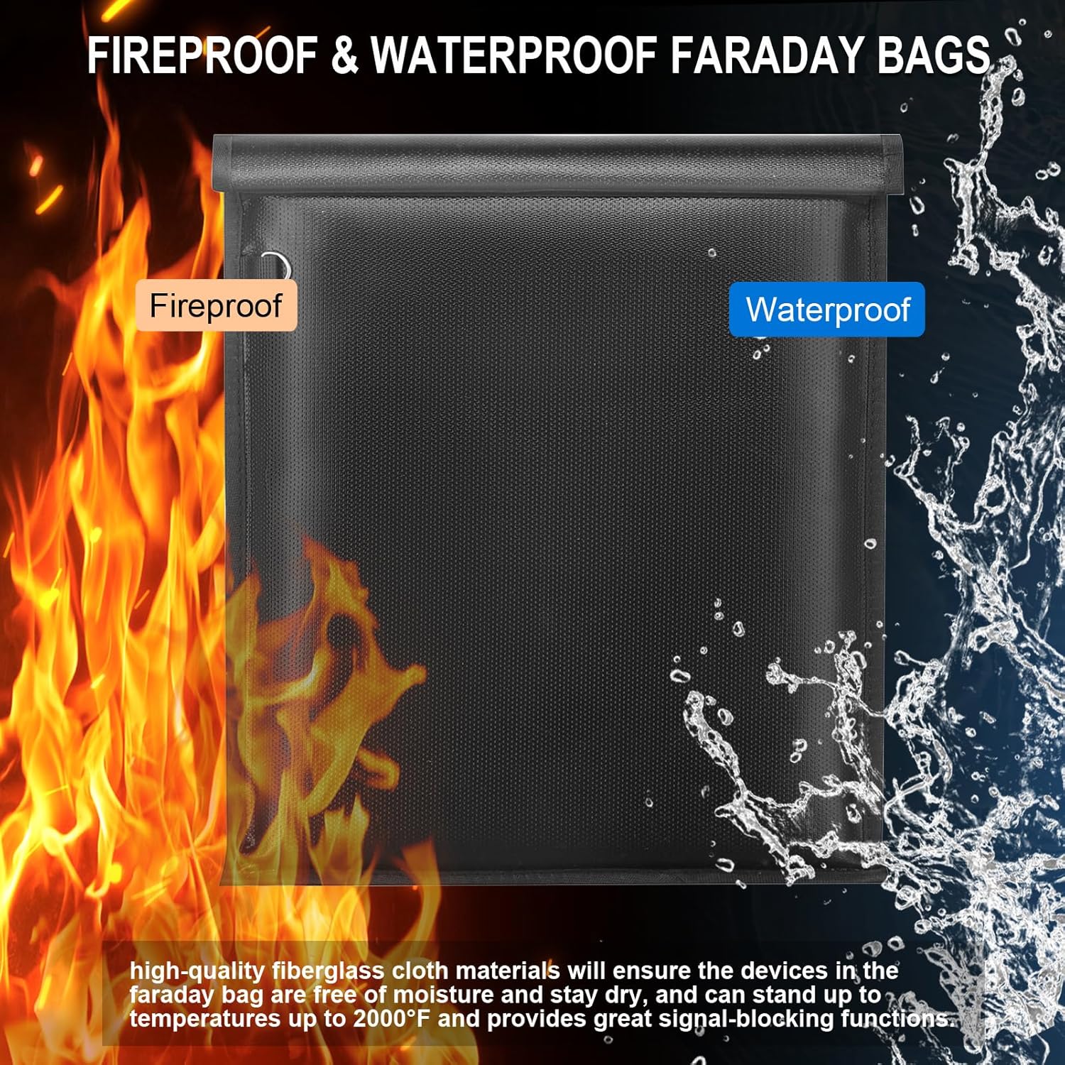 Detalle de yaokvide Large Faraday Bags 5 Pack 🛡