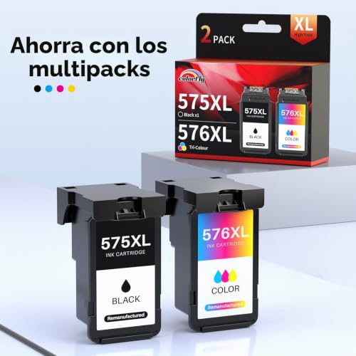Detalle 2 de colorfly PG-575XL CL-576XL Multipack: Cartuchos de tinta compatibles para Canon Pixma TS3550i/TS3551i y TR4750i/TR4751i