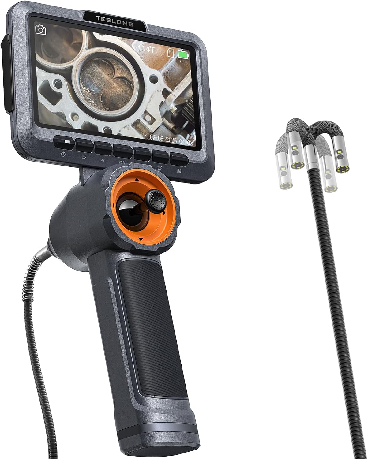 Teslong Dual Lens 360° borescope 5" monitor 📷