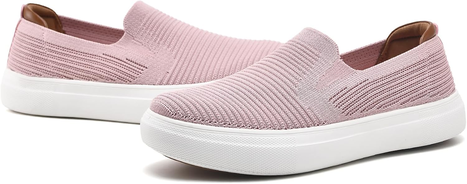 Thumbnail 5 de konhill Women's Slip-On Loafers – Knit Mesh Flats with Stretch Collar