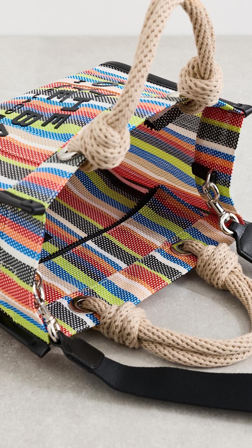 Detalle de Marc Jacobs The Small Tote Bag — petit cabas en maille rayée