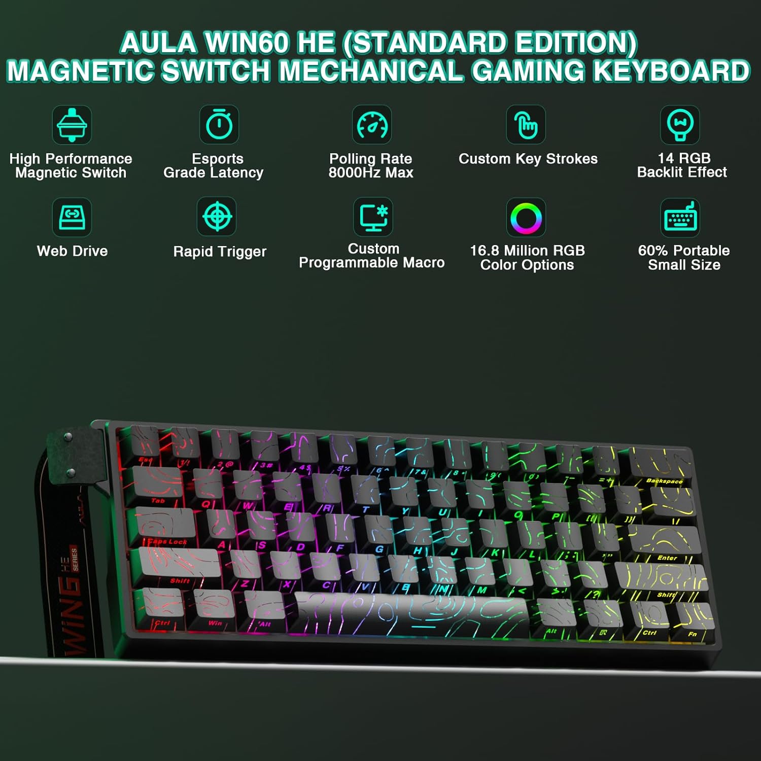 Thumbnail 1 de AULA WIN60 HE Mechanische Tastatur