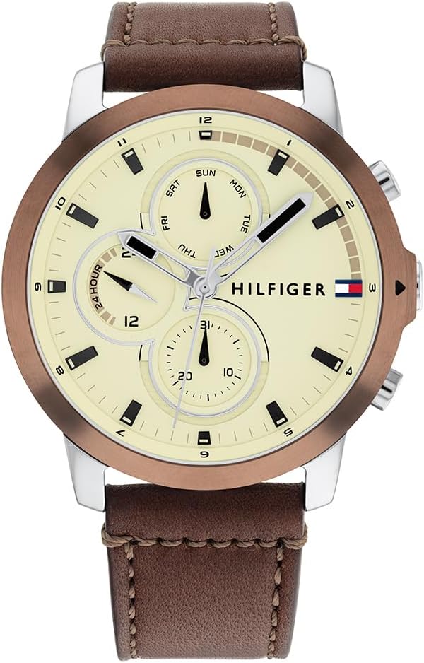 Thumbnail 6 de Tommy Hilfiger Multi Zifferblatt Quarz Uhr für Herren – Edelstahl- oder Lederarmband