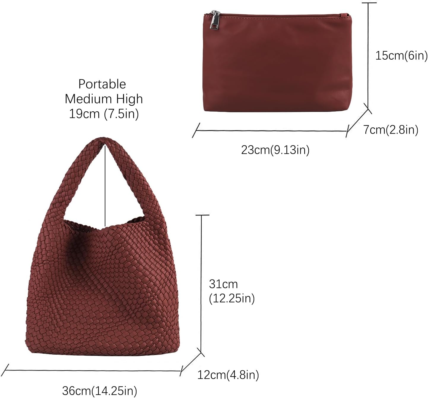 Thumbnail 4 de Woven Tote Bag in Vegan Leather