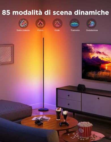 Thumbnail 5 de Govee RGBIC Lampade da Terra LED – Piantana Moderna Nero, 136 cm