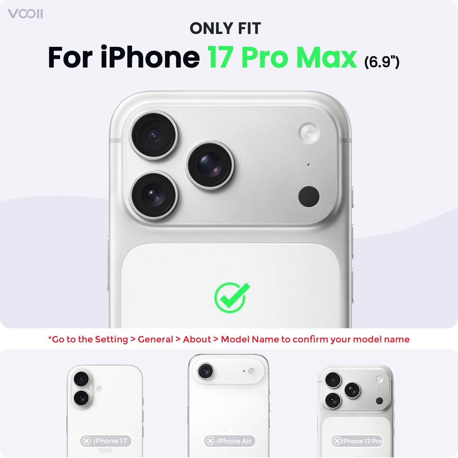 Thumbnail 6 de Vooii iPhone17 Pro Max magnetic case 6.9in