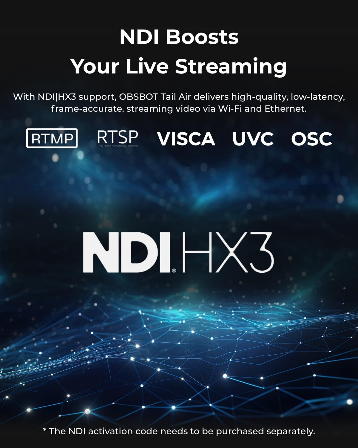 Thumbnail 2 de OBSBOT Tail Air 4K NDI Streaming Camera with AI Tracking for YouTube
