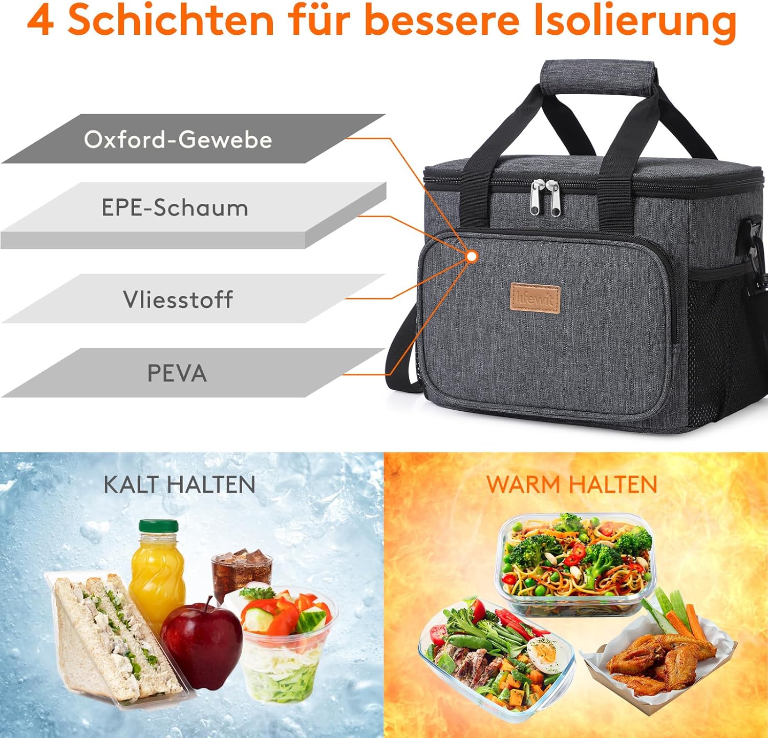 Thumbnail 1 de Lifewit 15L Kühltasche faltbar für unterwegs