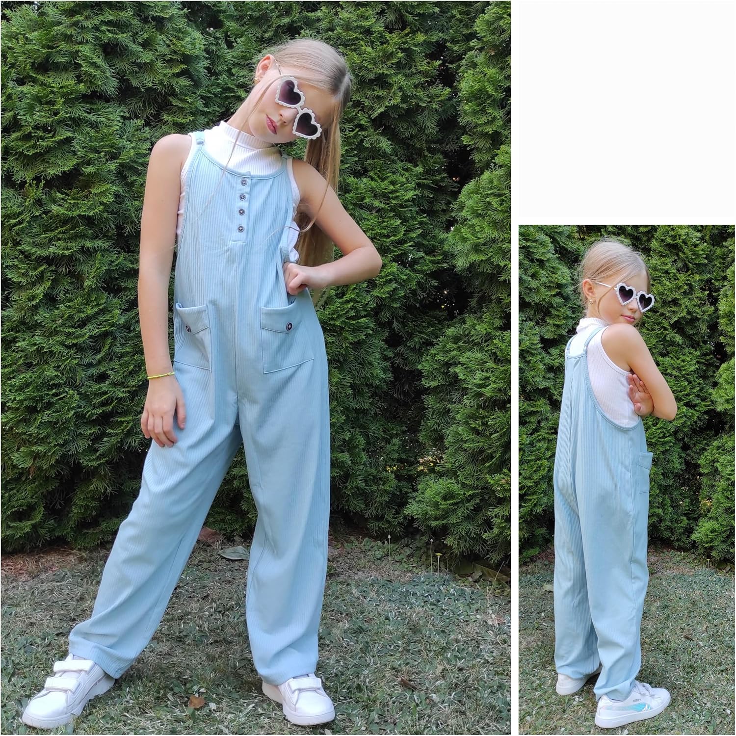 Detalle 2 de Rolanko Mädchen Jumpsuit Ärmellos