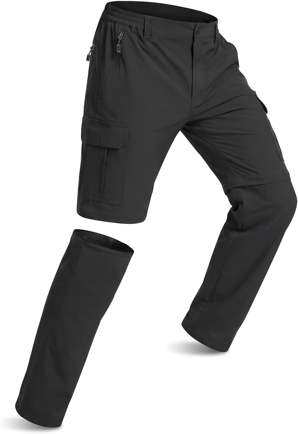 Detalle de NATUVENIX Convertible Men's Hiking Pants, Quick-Dry Stretch with 6 Pockets