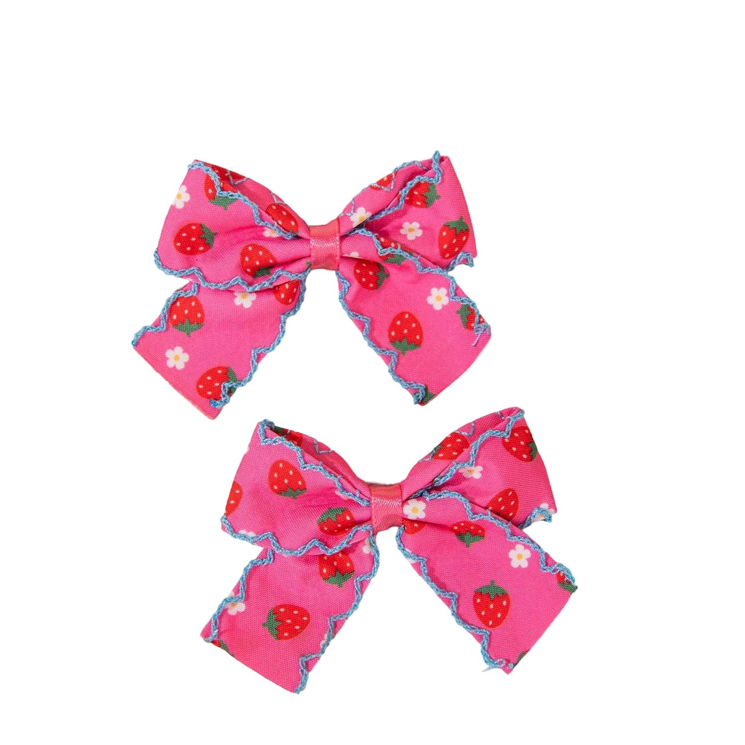 Detalle de ZOONAI Strawberry Bow Hair Clips for Baby Girls, Two-Piece Fruit Design
