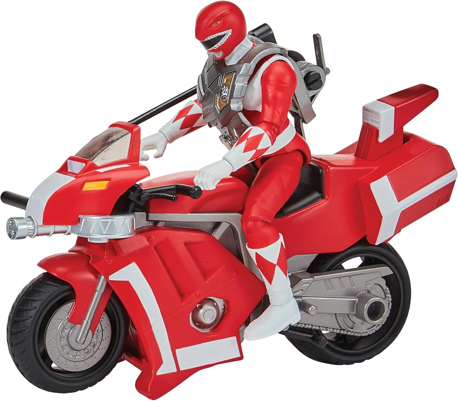 Thumbnail 2 de Power Ranger Véhicule Deluxe avec Figurine 15 cm – Ranger Rouge (Jason Lee Scott)