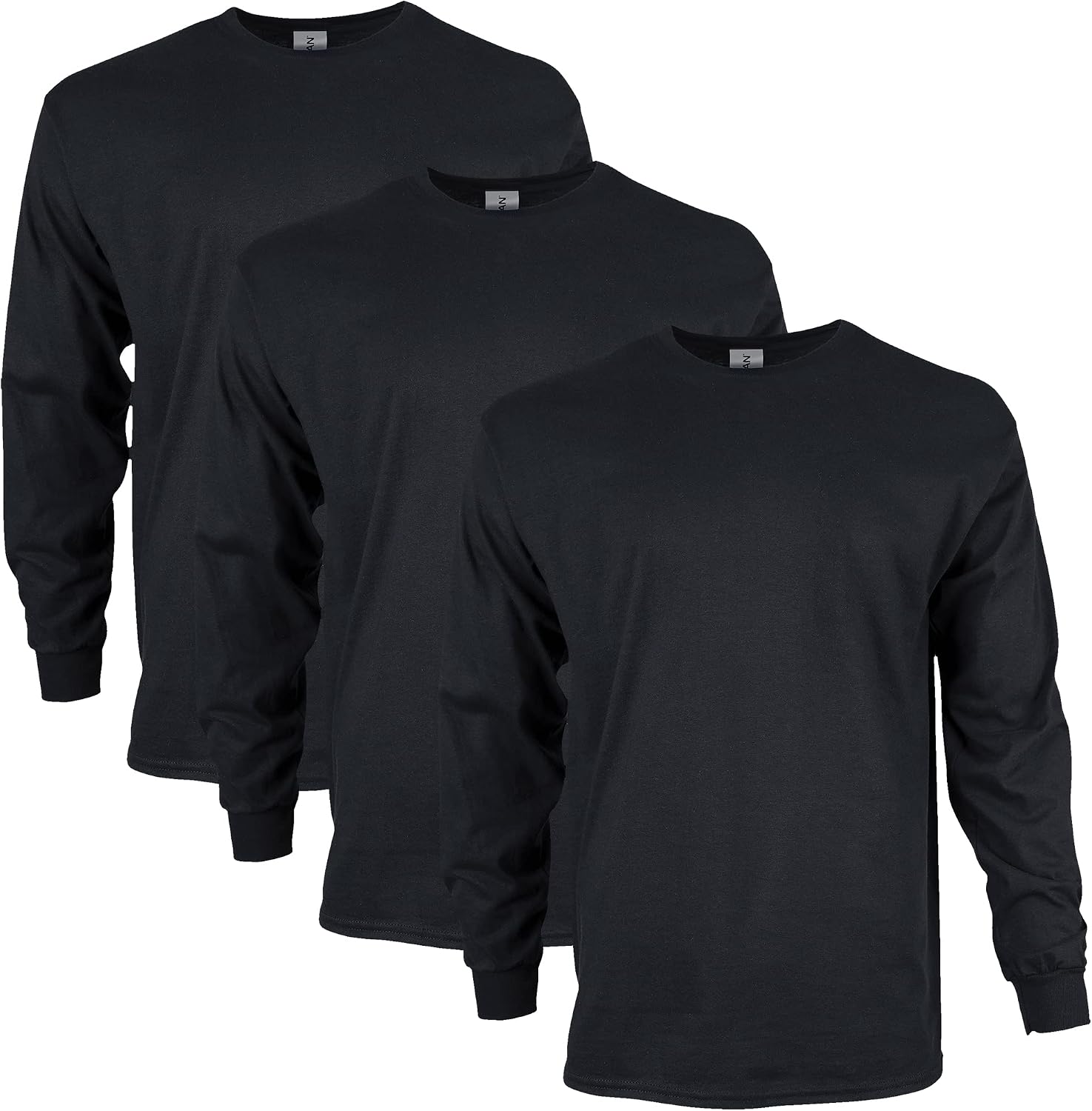 Detalle de Gildan Adult Ultra Cotton Long Sleeve T-Shirt (Style G2400) – Multipack