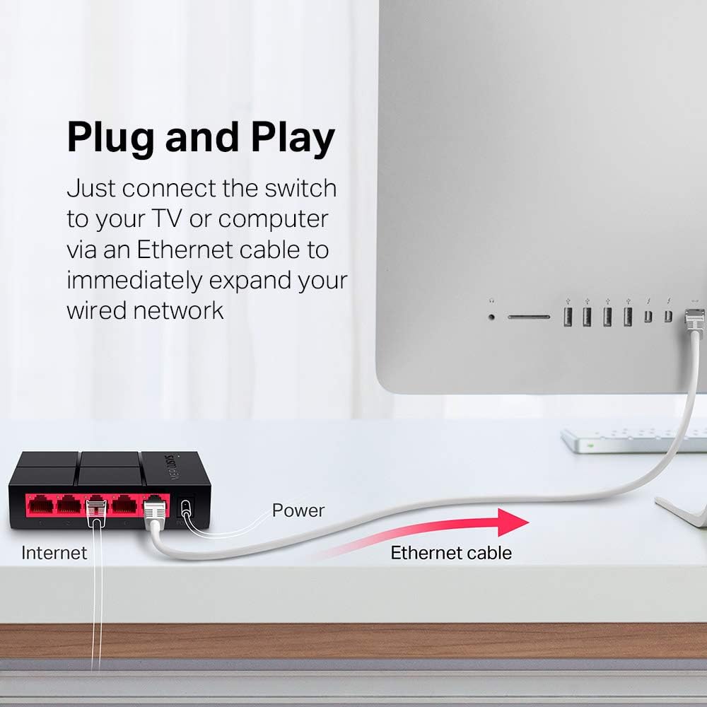 Thumbnail 4 de Mercusys MS105G: Switch Ethernet a 5 Porte Gigabit, Plug & Play per casa e ufficio