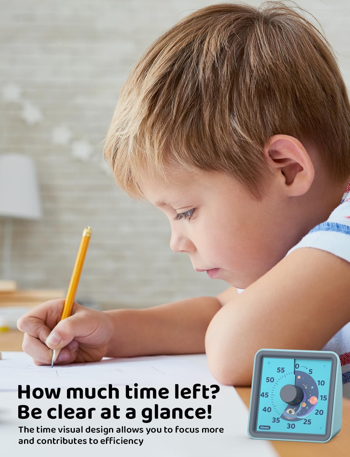Detalle de LIORQUE Timer Visivo Bambini 60 Minuti: Timer Analogico Silenzioso e Guidato per Aule e Riunioni