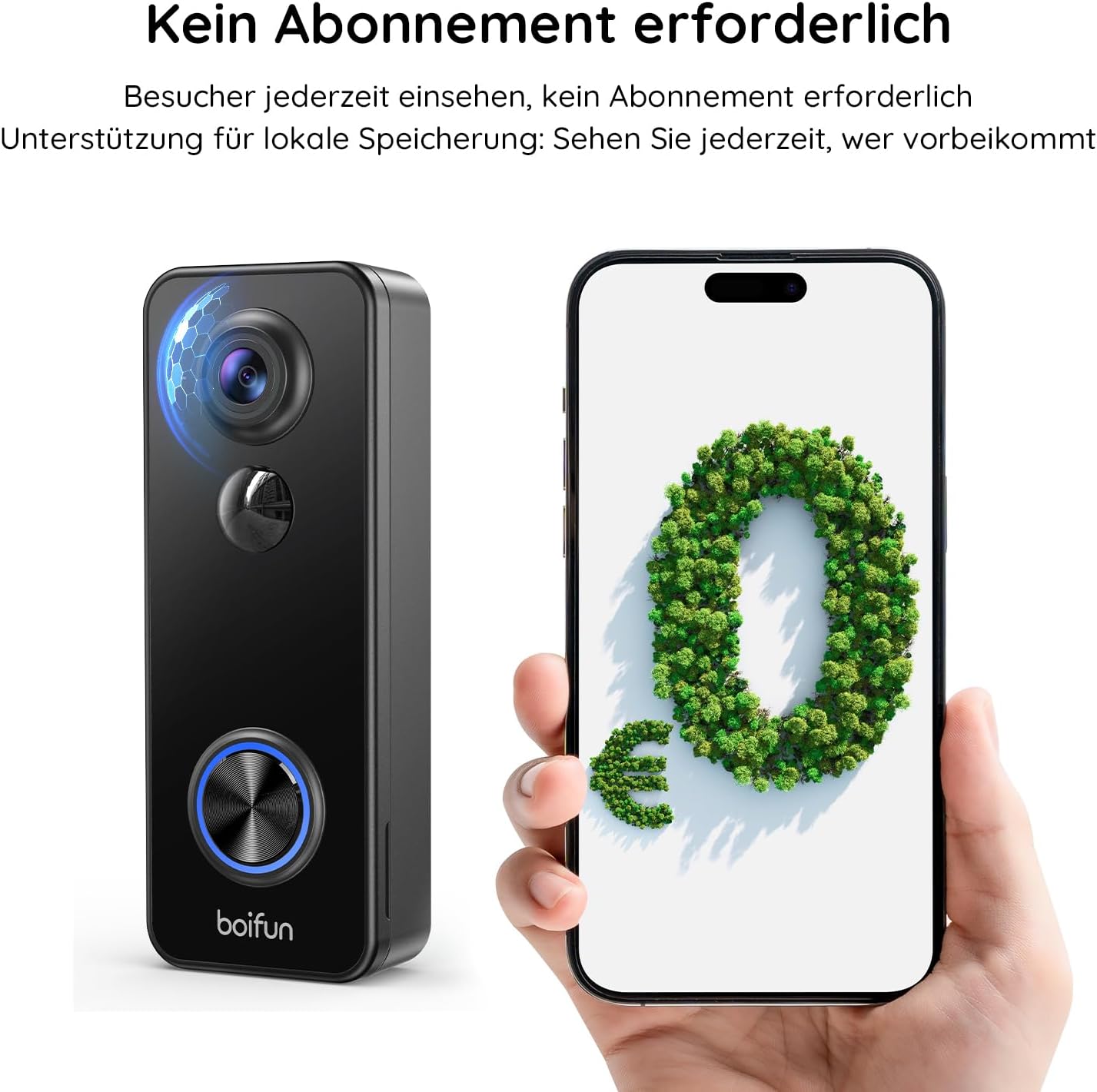Thumbnail 5 de BOIFUN 2K WLAN Video Türklingel 180°