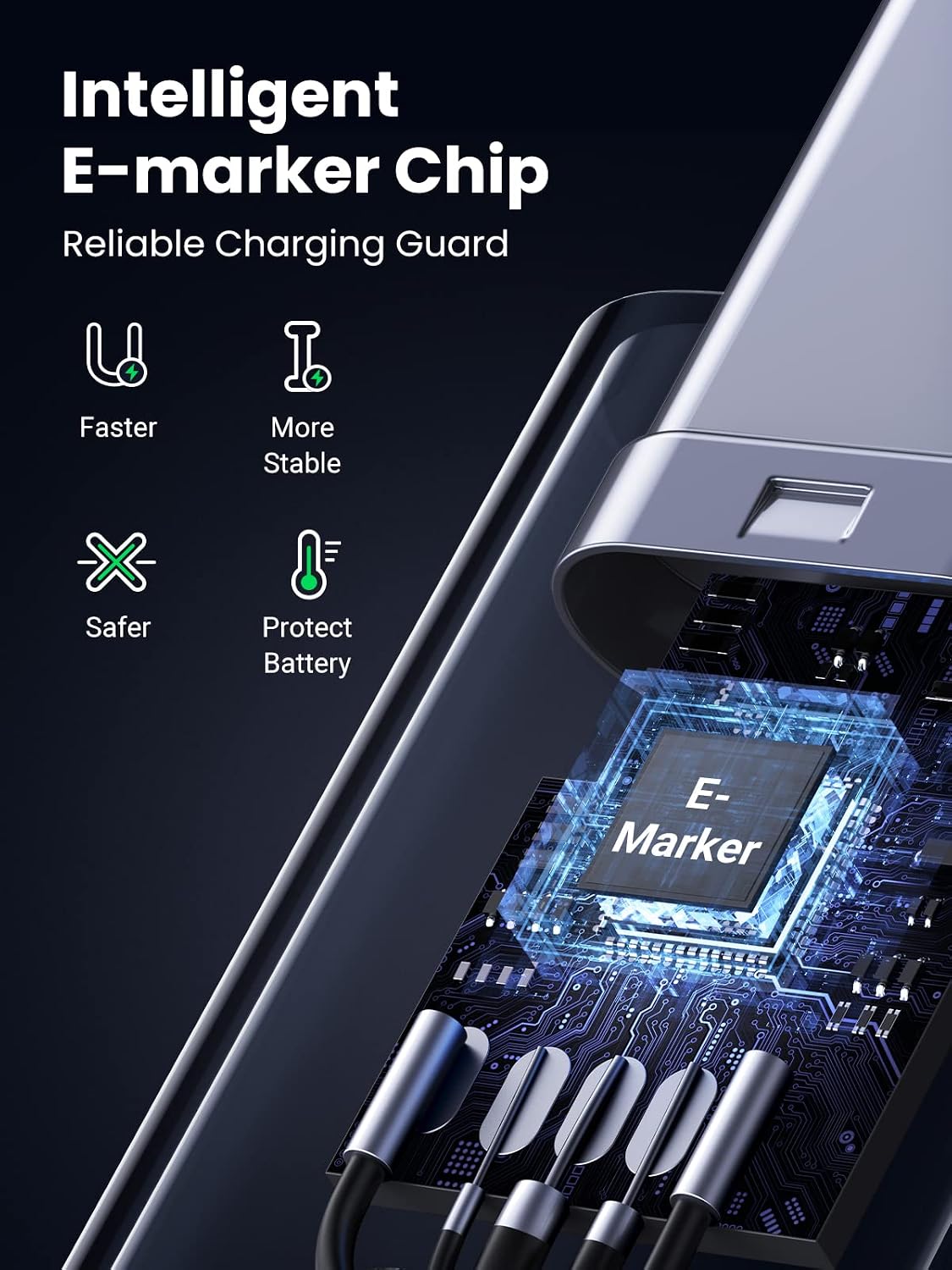 Detalle 2 de UGREEN 240W USB C Charger Cable PD 3.1 USB C to USB C Lead