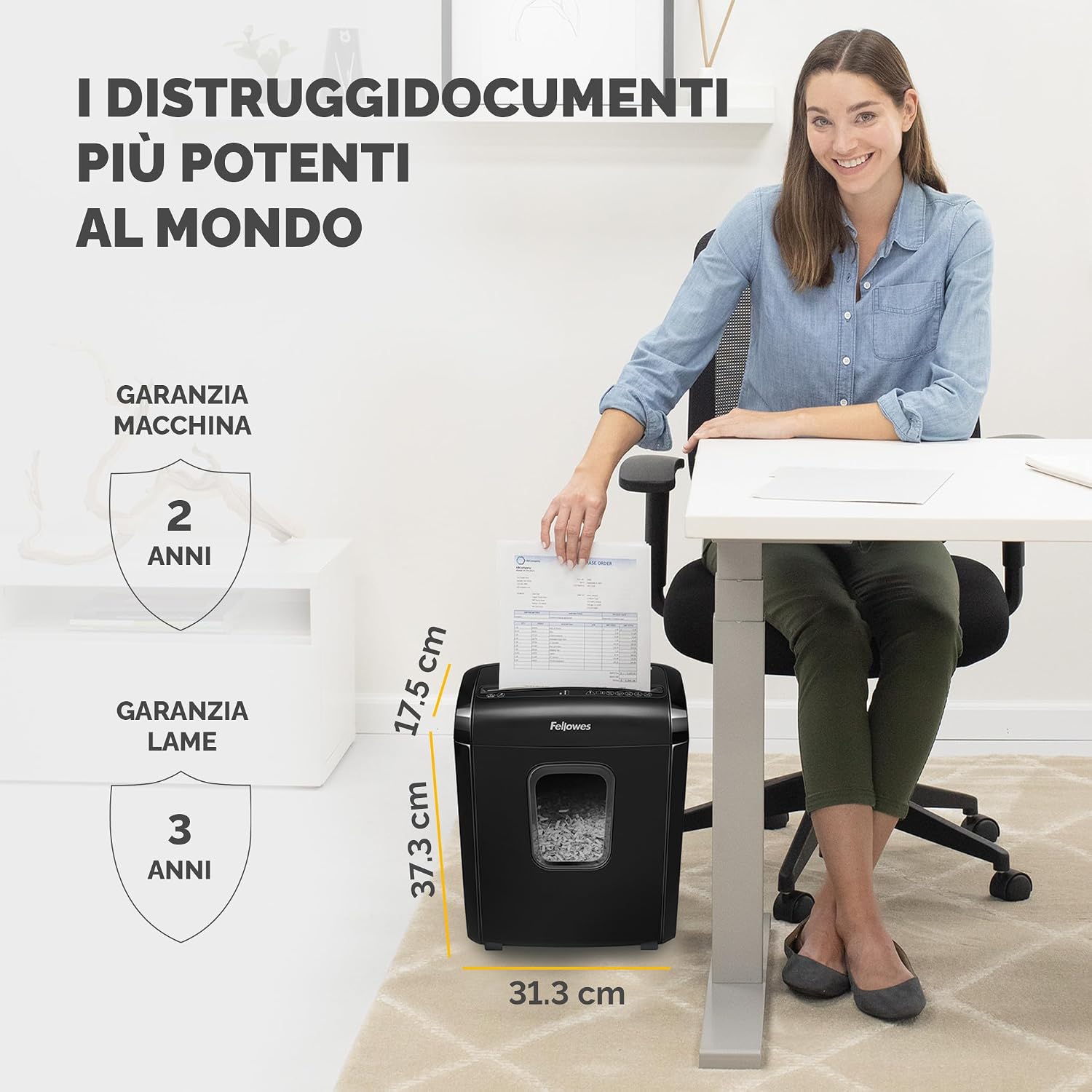 Thumbnail 6 de Fellowes 6M Distruggi documenti microframmenti