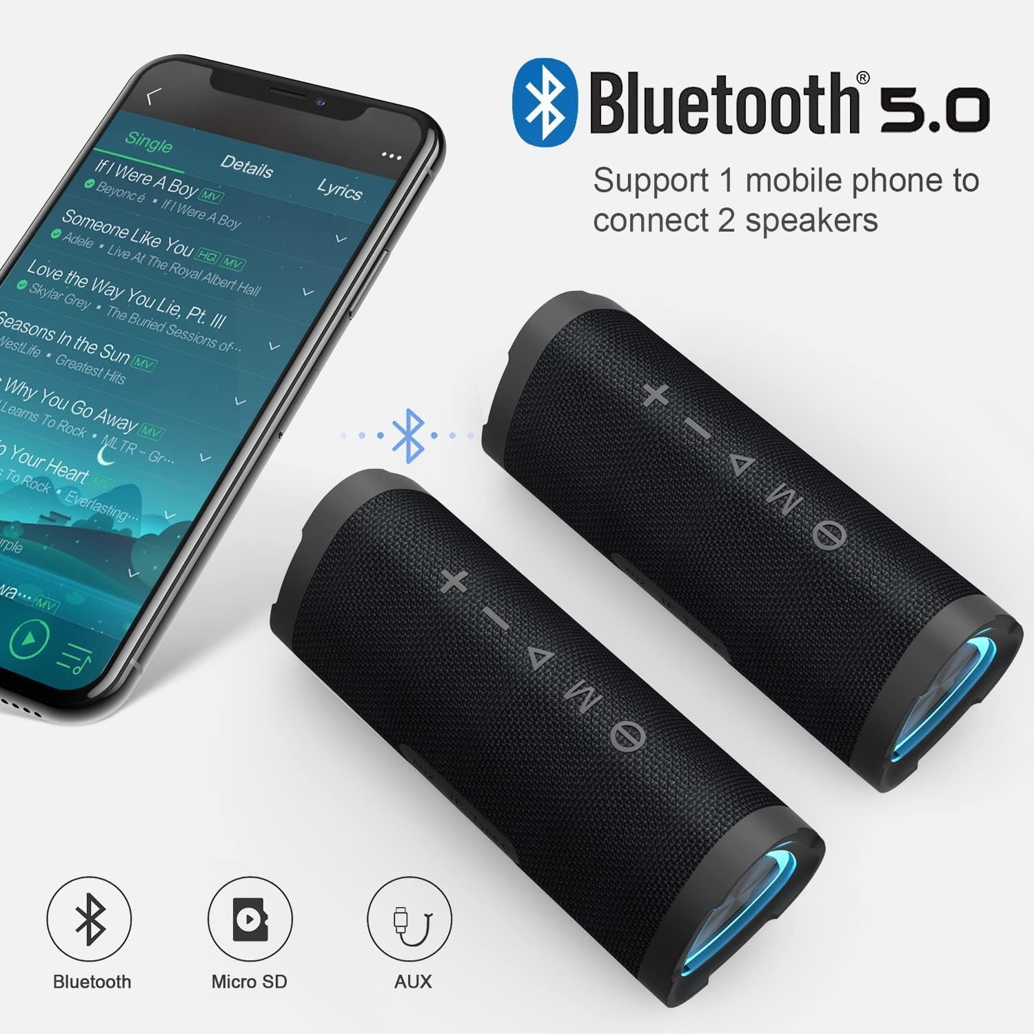 Detalle de Vanzon V40 Bluetooth Speaker