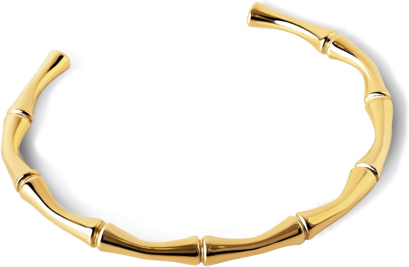 Detalle de SINGULARU Bracciali Sugarcane: bracciale rigido in acciaio placcato oro 18Kt con apertura 3 cm