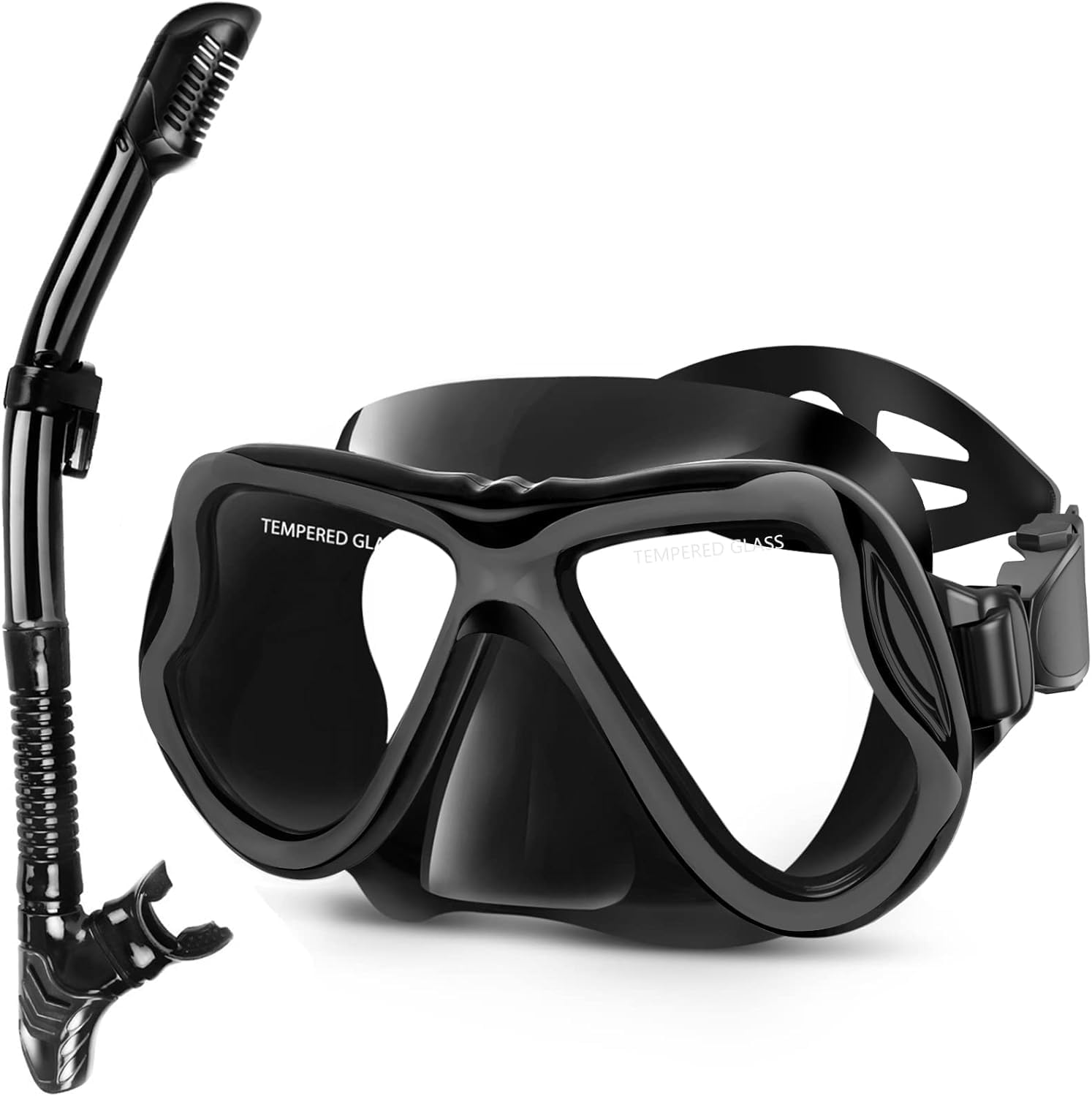 Detalle de Greatever Dry Snorkel Set Panoramic Mask