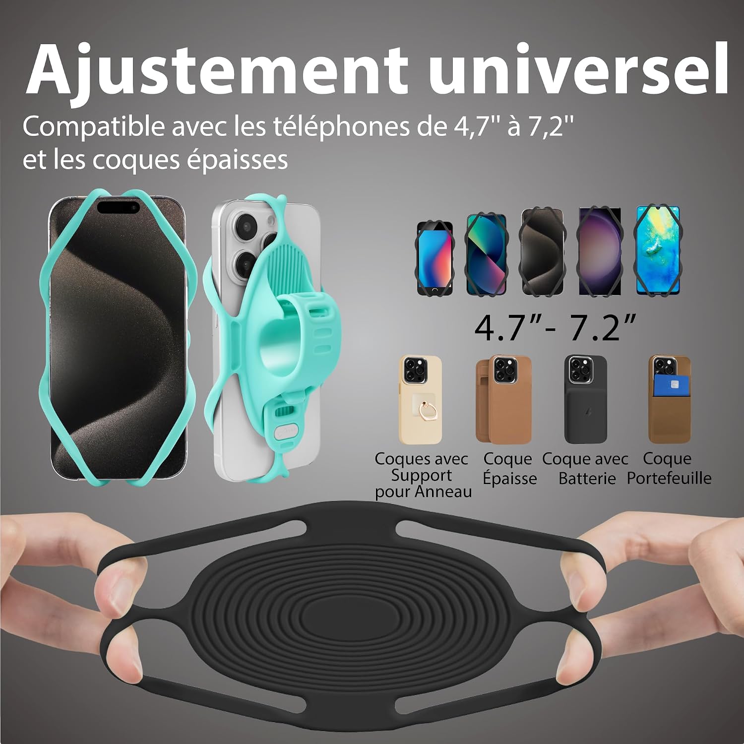 Detalle 2 de Bone Bike Tie 5 Support téléphone vélo 4,7–7,2"