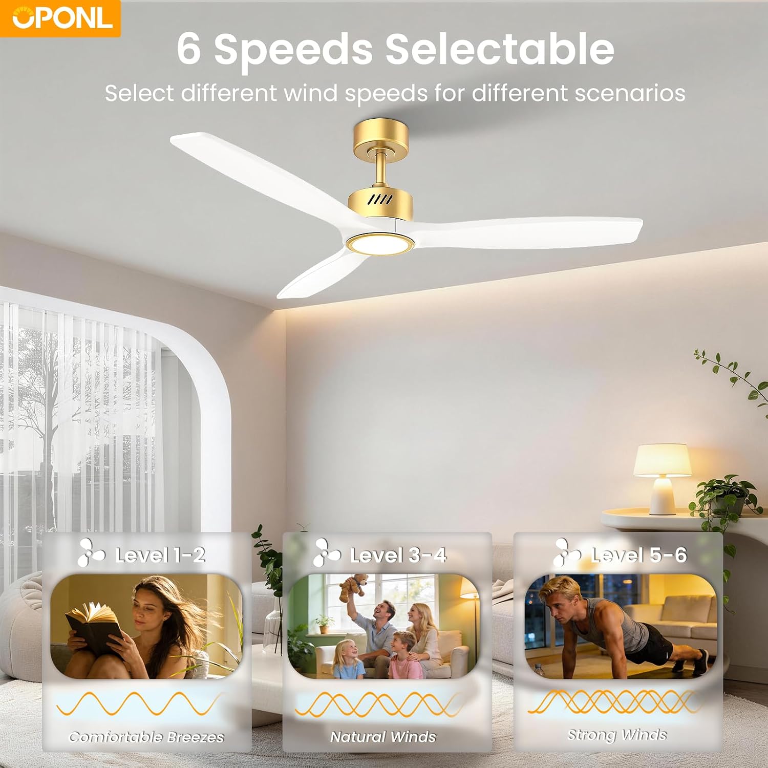 Detalle 1 de OPONL Ceiling Fan 52-inch