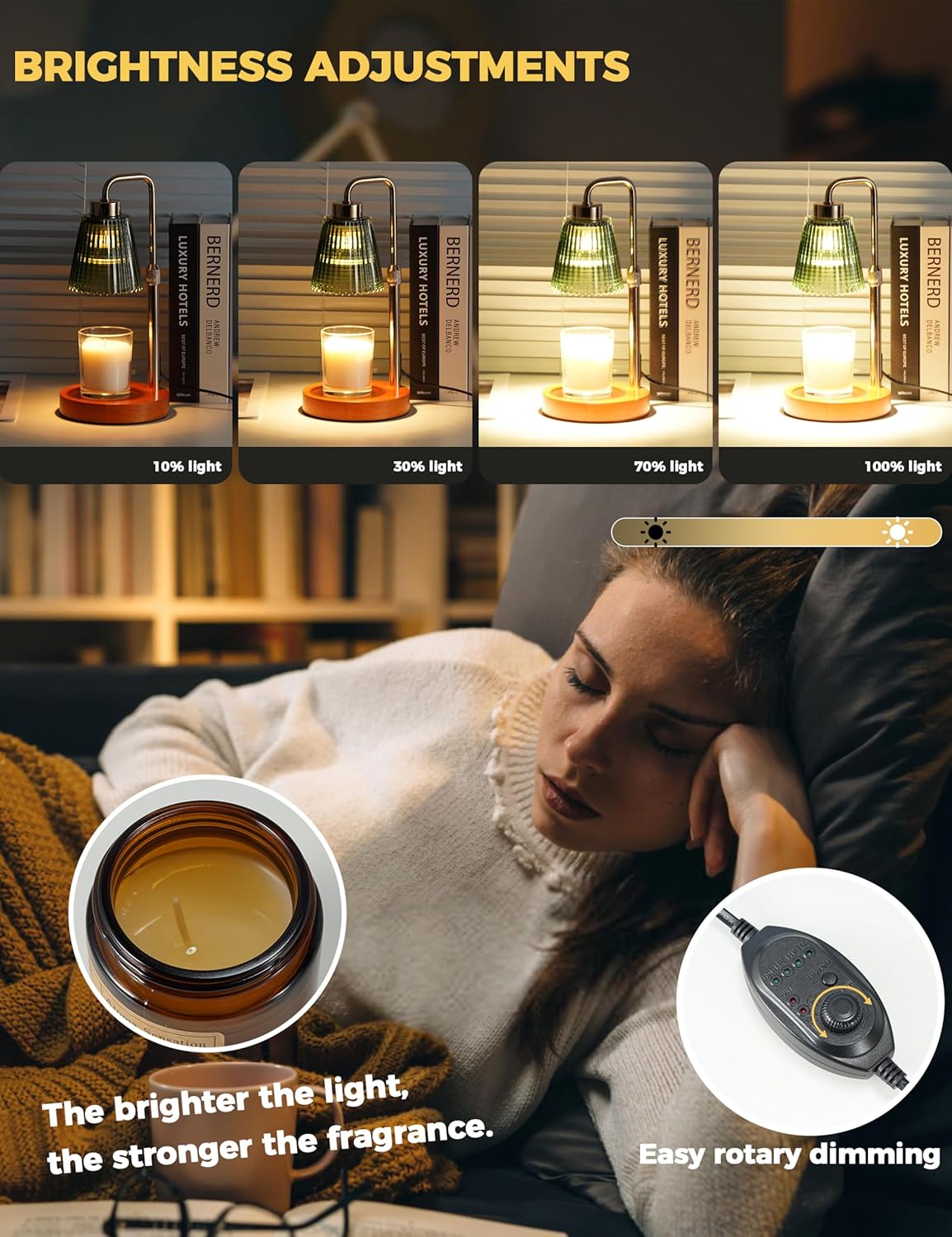 Thumbnail 1 de GODONLIF Candle Warmer Lamp with Timer and Dimmable Control
