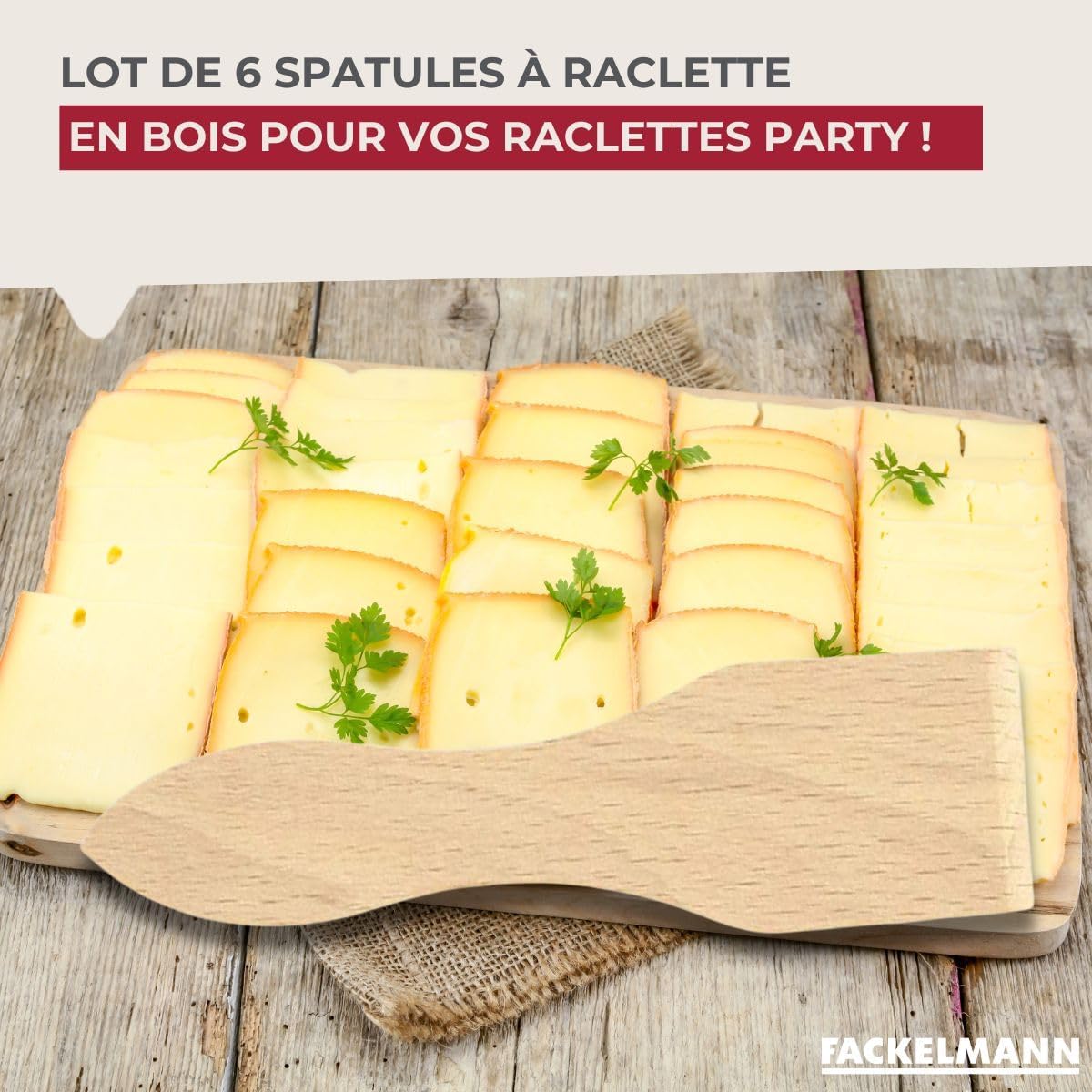 Thumbnail 1 de Fackelmann spatules raclette bois 12,8x3,7 cm