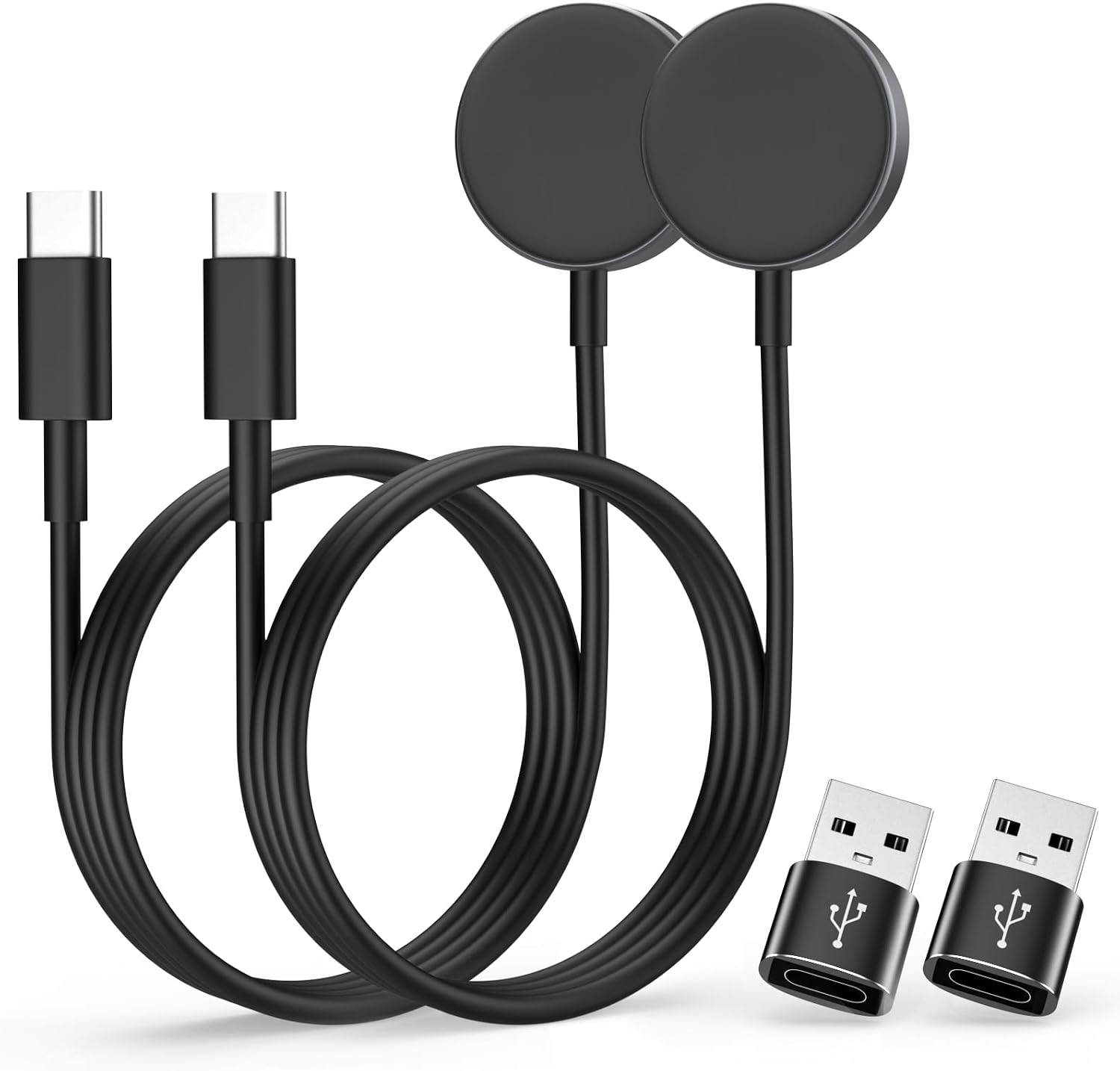 Detalle de MoKo 2 Pack Type C Galaxy Watch Charger with Magnetic Dock and 3.3ft Cable