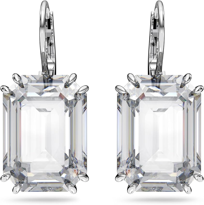 Detalle de Swarovski Pendientes Millenia Blancos Octogonales 💎