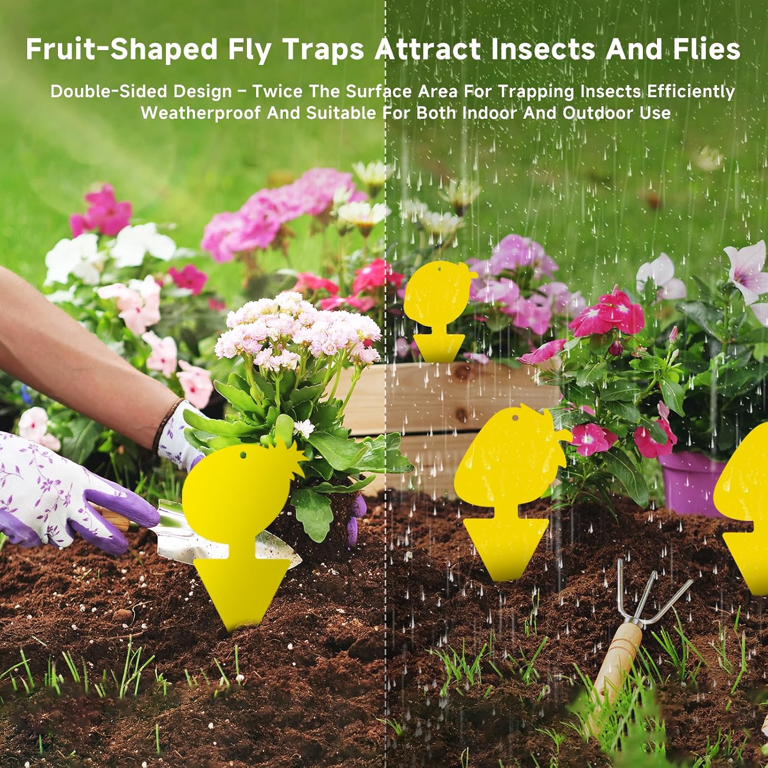 Detalle 2 de Kikalife KFFT-0040 Yellow Sticky Traps for Fruit Flies and Fungus Gnats, 40-Pack