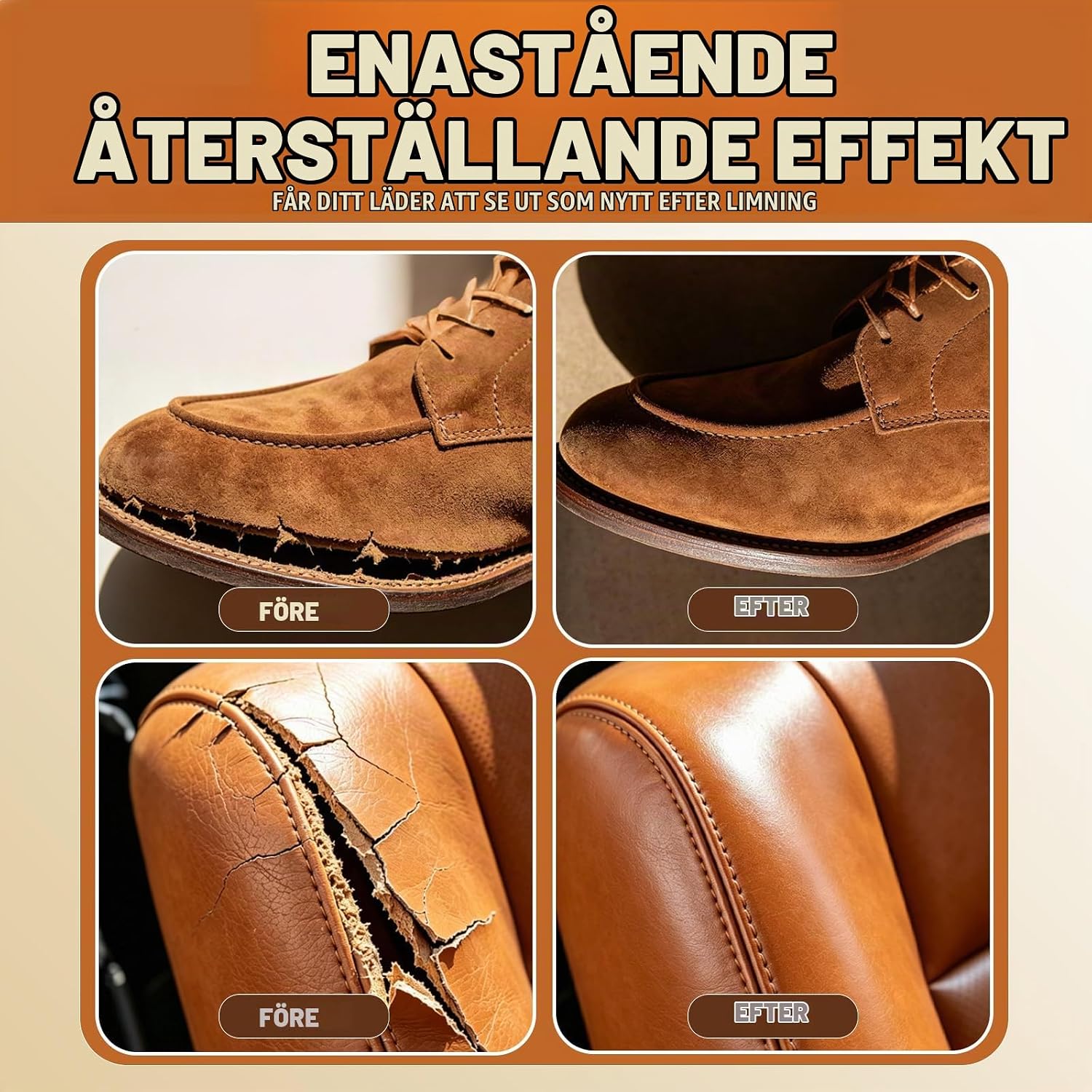 Detalle 2 de Meoeot H005 läderlim 120 ml – transparent och vattentätt för reparationer