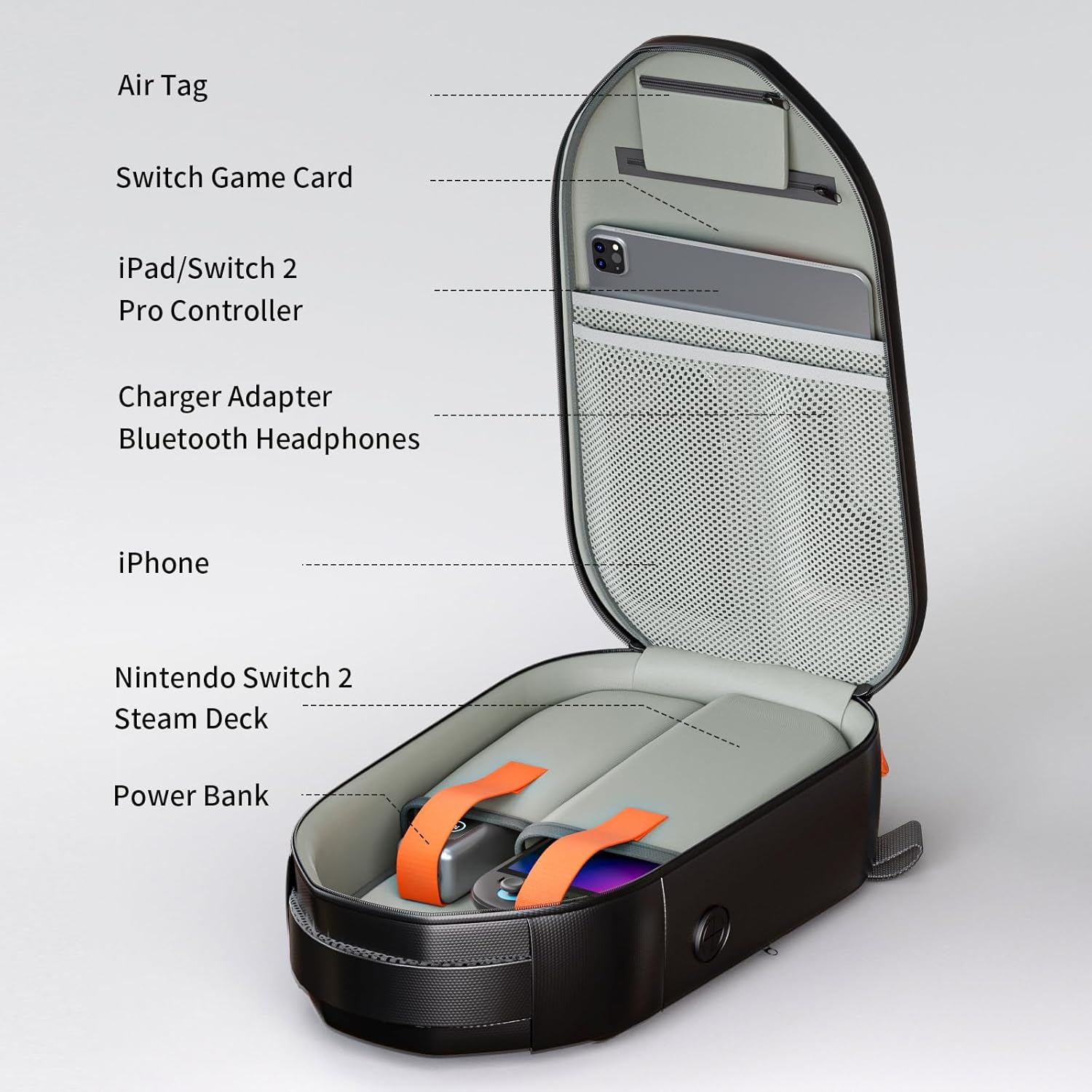 Thumbnail 1 de ZOZOVR Umhängetasche für Nintendo Switch 2 (2025) – EVA Hartschale, rundum geschützt für Switch 2 Zubehör