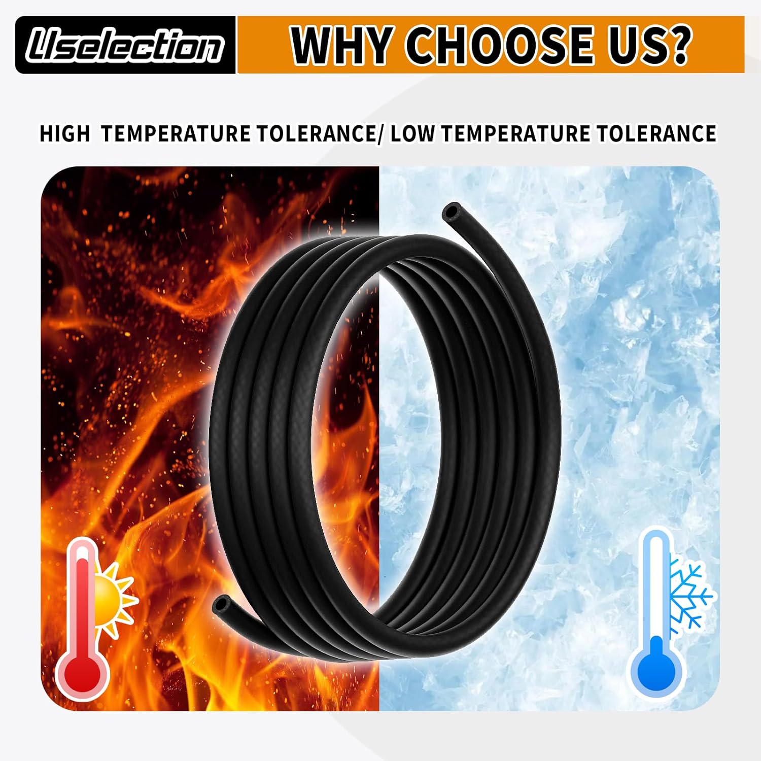 Thumbnail 5 de 10FT Fuel Hose 3/8" ID NBR Rubber