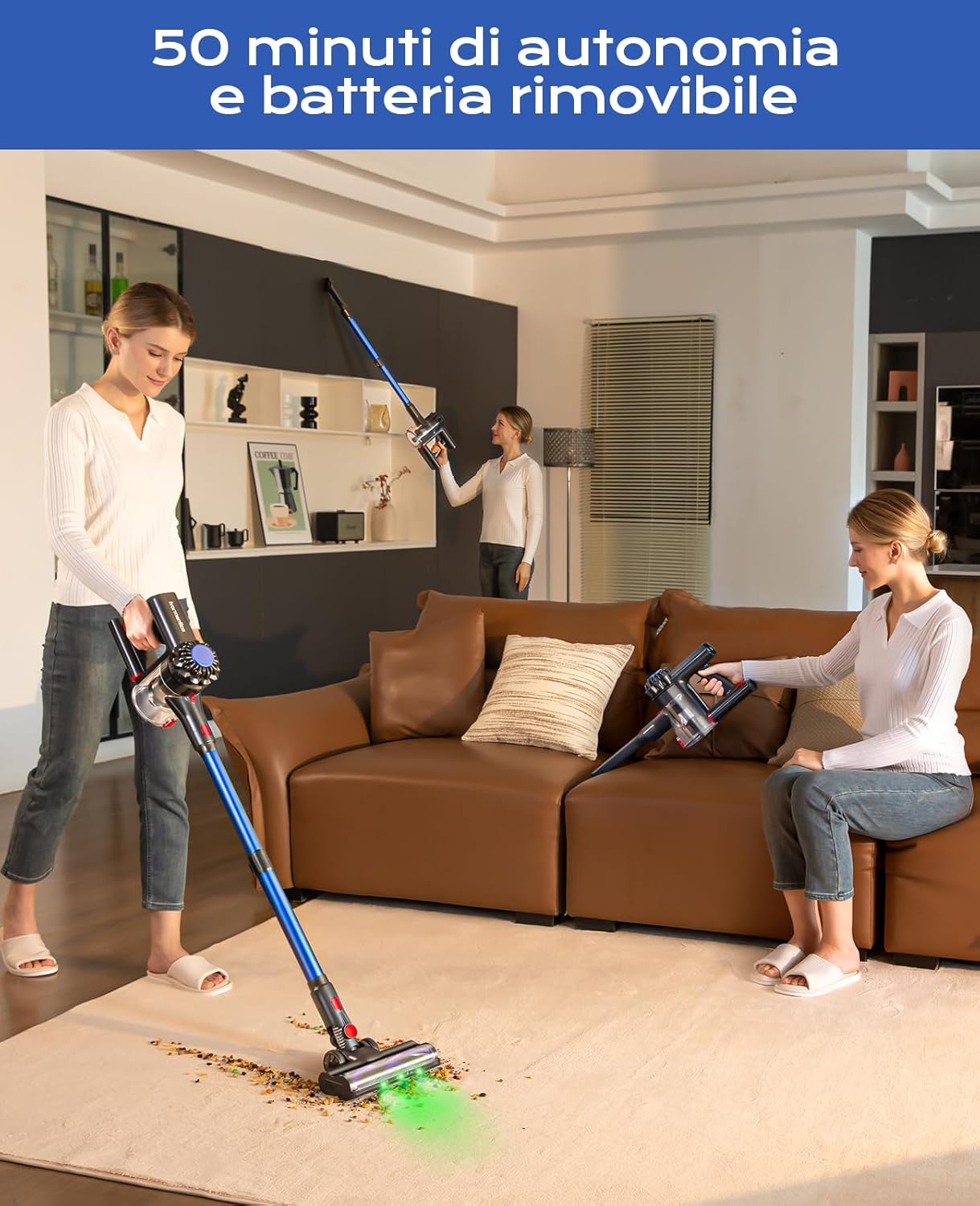 Thumbnail 2 de Aspirapolvere senza fili Ivormentico Ivormentico con batteria rimovibile, 50 min di autonomia e 40 kPa
